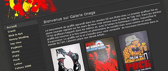 Création de site pour la galerie Onega