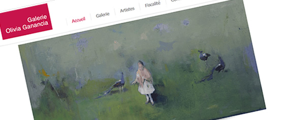 Die Website einer Kunstgalerie Olivia Ganancia