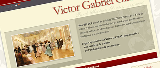 Création de site web consacré au peintre français Victor Gilbert