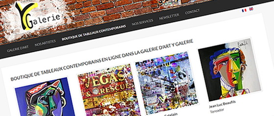 Web Site pour Y-galerie d’art de Paris 