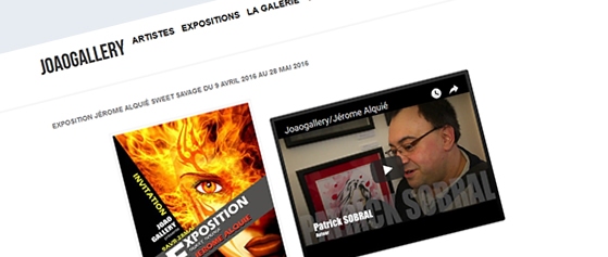 Erstellung dynamischen Homepage für das Unternehmen: Joaogallery in Paris 
