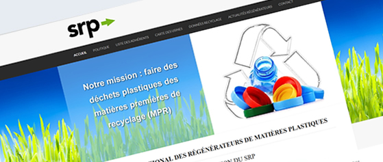 Die Website der Fachverbandes Kunststoffrecycling (SRP) in Frankreich
