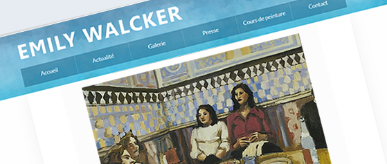 Gestaltung einer Künstler-Homepage in Paris - Emily Walcker 