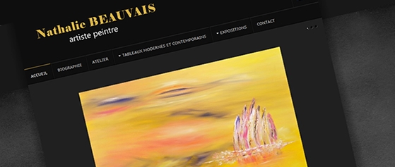 Creation des sites web multilingues. Création de sites Internet pour artiste peintre - Nathalie Beauvais.